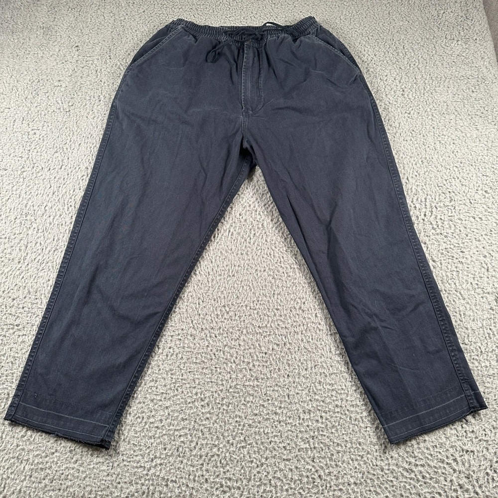Universal Works Pants Mens 32(29 Measured)Blue Trouser Raw Hem Drawstring